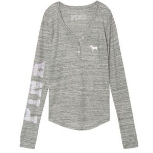 Chemise de nuit à manches longues avec col henley Penmans pour femmes